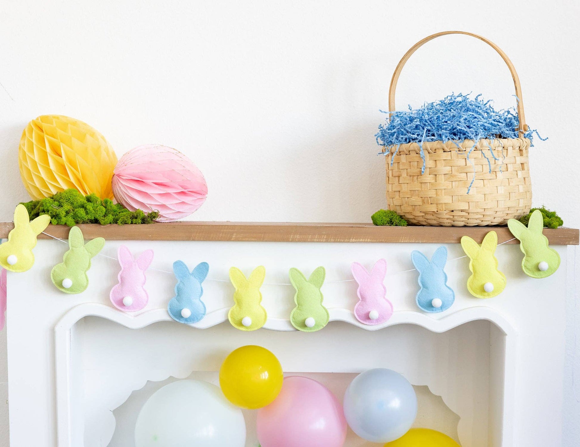 PLHB208 - Puffy Felt Pastel Easer Bunny Banner - Bria Blair Creative
