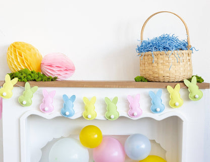 PLHB208 - Puffy Felt Pastel Easer Bunny Banner - Bria Blair Creative