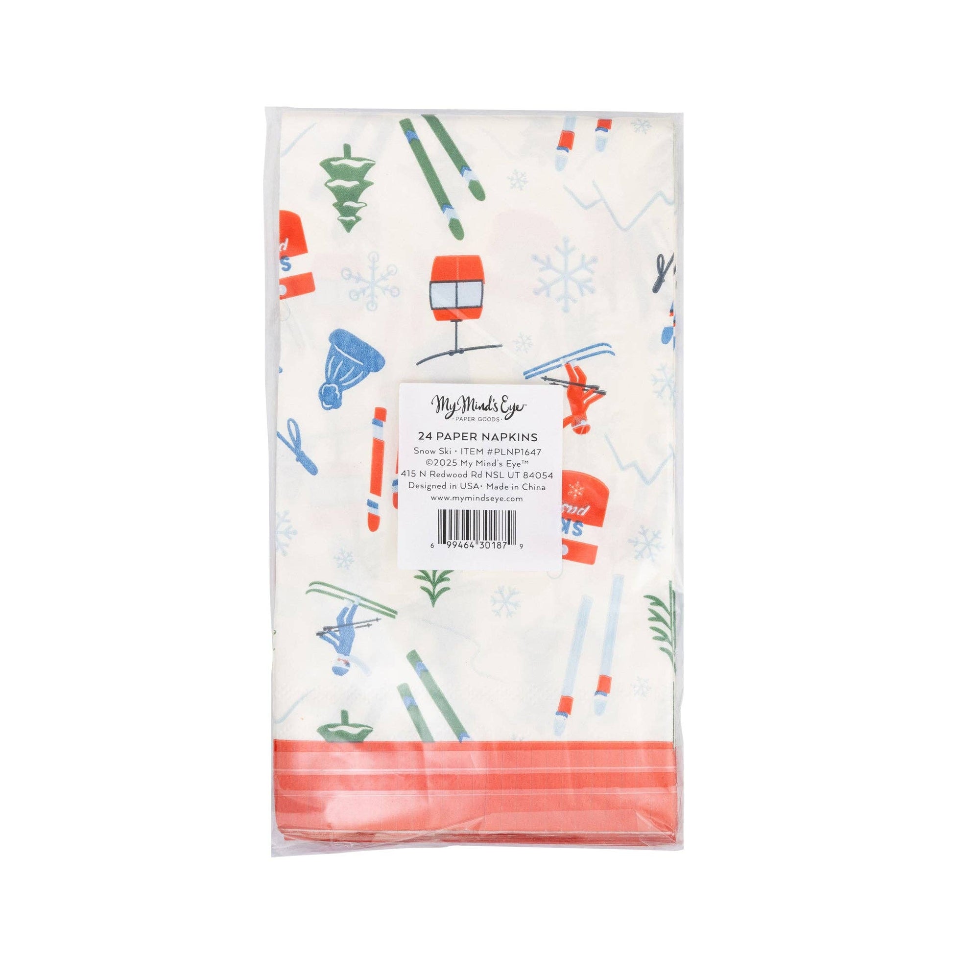PLNP1647 - Snow Ski Guest Napkin - Bria Blair Creative