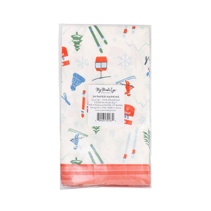 PLNP1647 - Snow Ski Guest Napkin - Bria Blair Creative