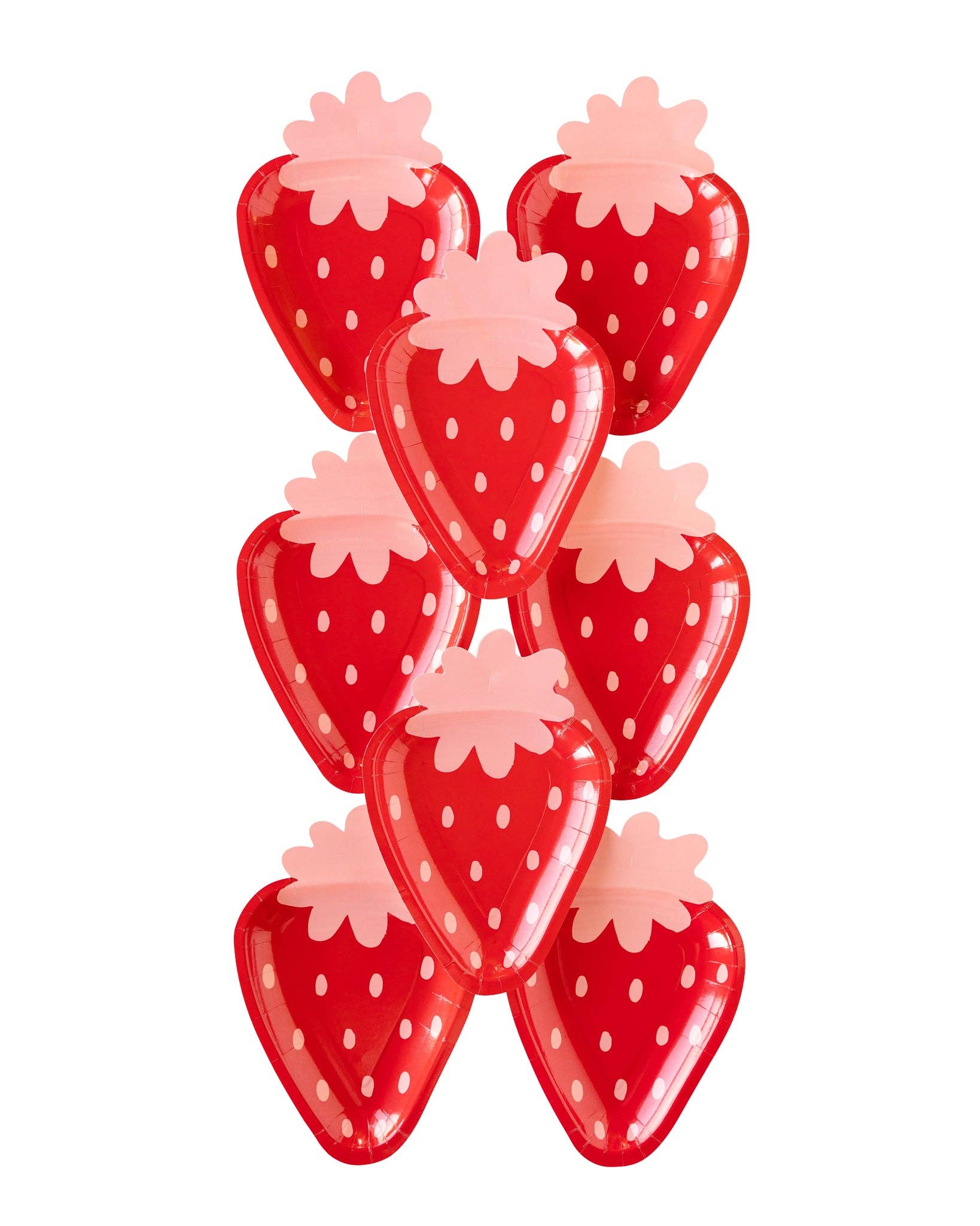 PLPL103 - Strawberry Shaped Paper Plate - Bria Blair Creative
