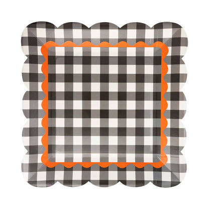 PLPL2505 - Plaid & Ric Rac Plate 8 ct - Bria Blair Creative