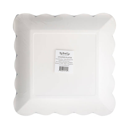 PLPL2505 - Plaid & Ric Rac Plate 8 ct - Bria Blair Creative