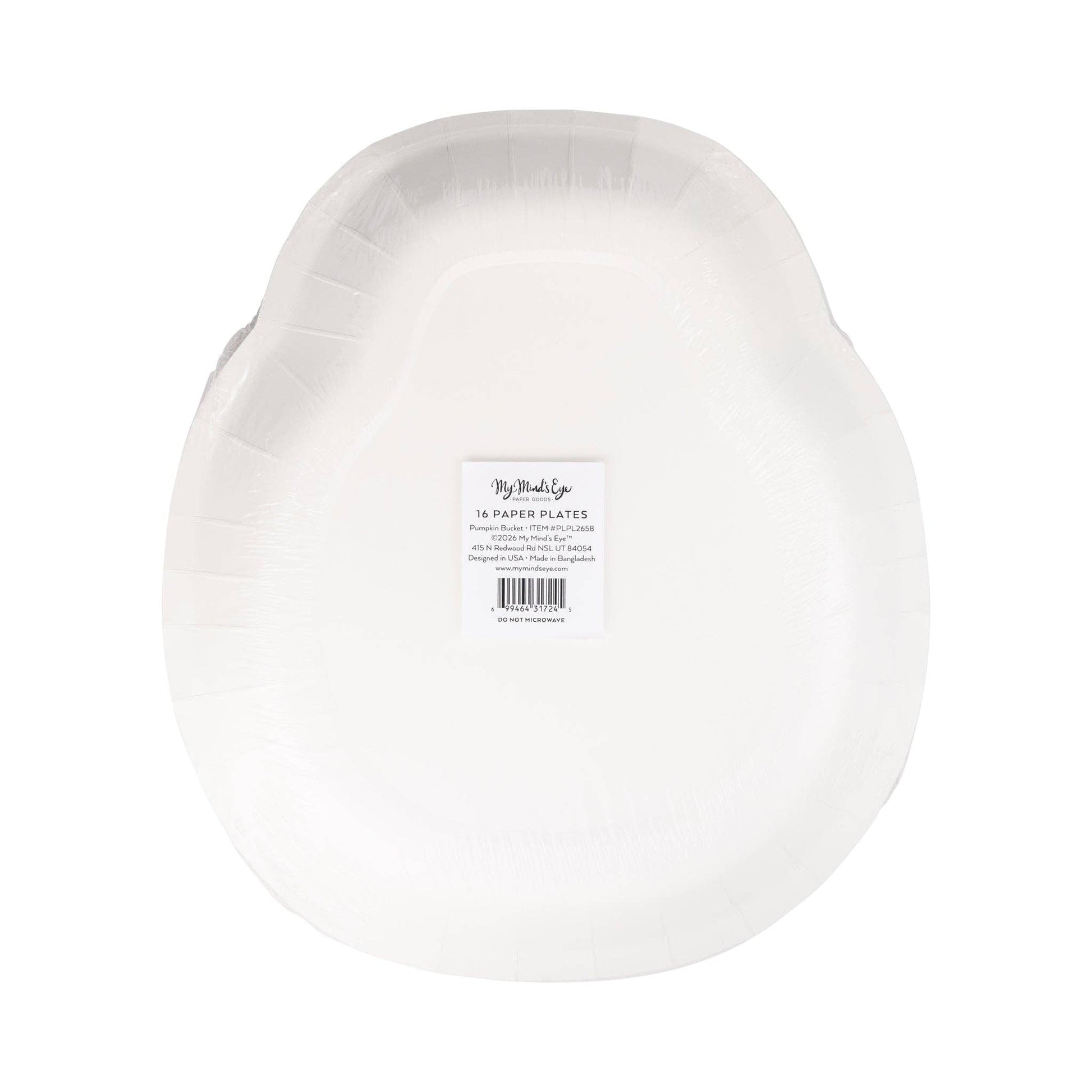 PLPL2658 - Pumpkin Bucket Shaped Plate 8 ct - Bria Blair Creative