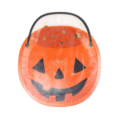 PLPL2658 - Pumpkin Bucket Shaped Plate 8 ct - Bria Blair Creative
