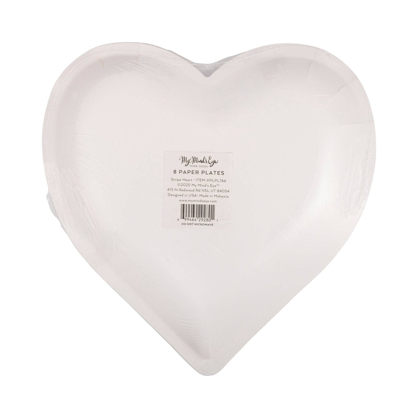 PLPL766 - Stripe Heart Shaped Plate - Bria Blair Creative