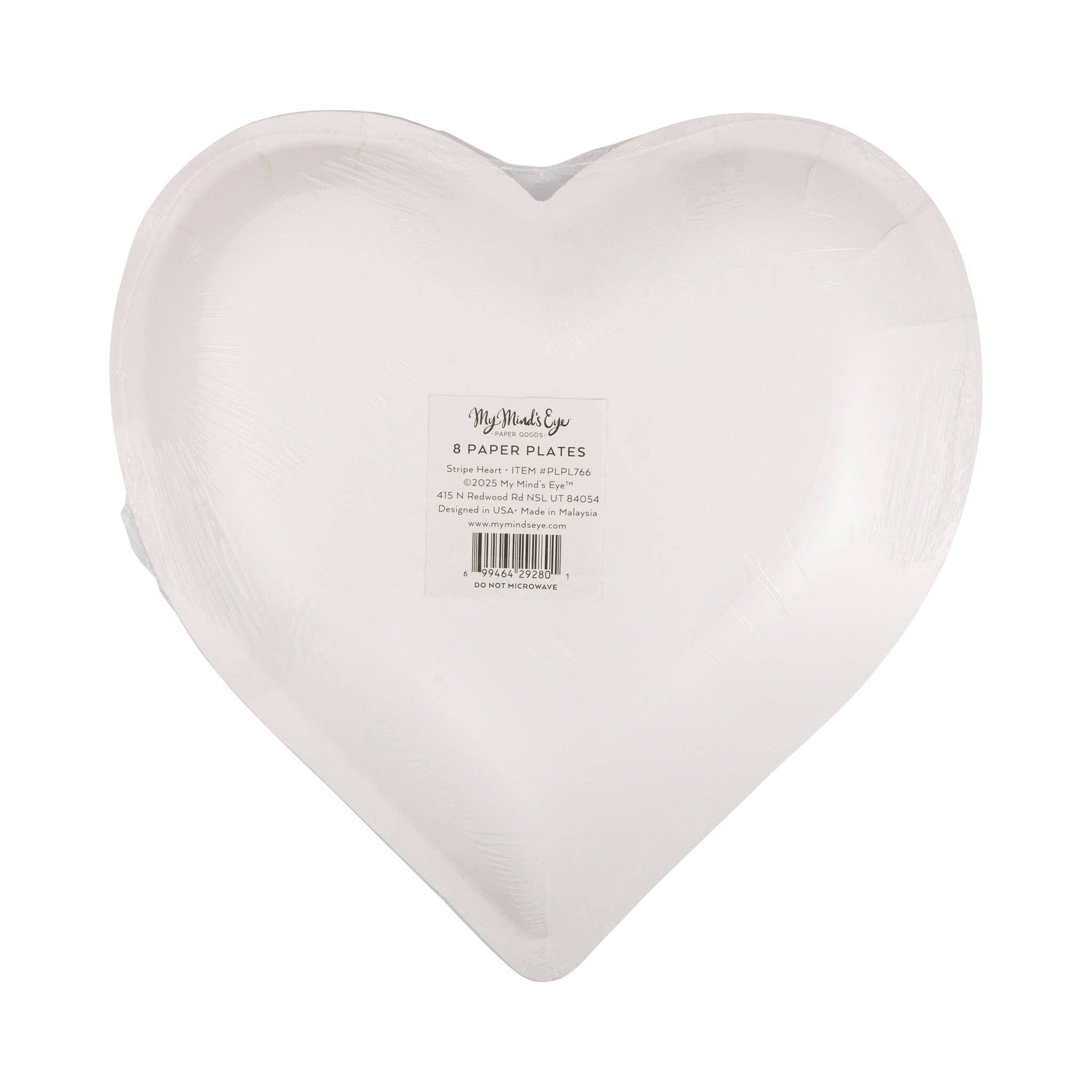 PLPL766 - Stripe Heart Shaped Plate - Bria Blair Creative