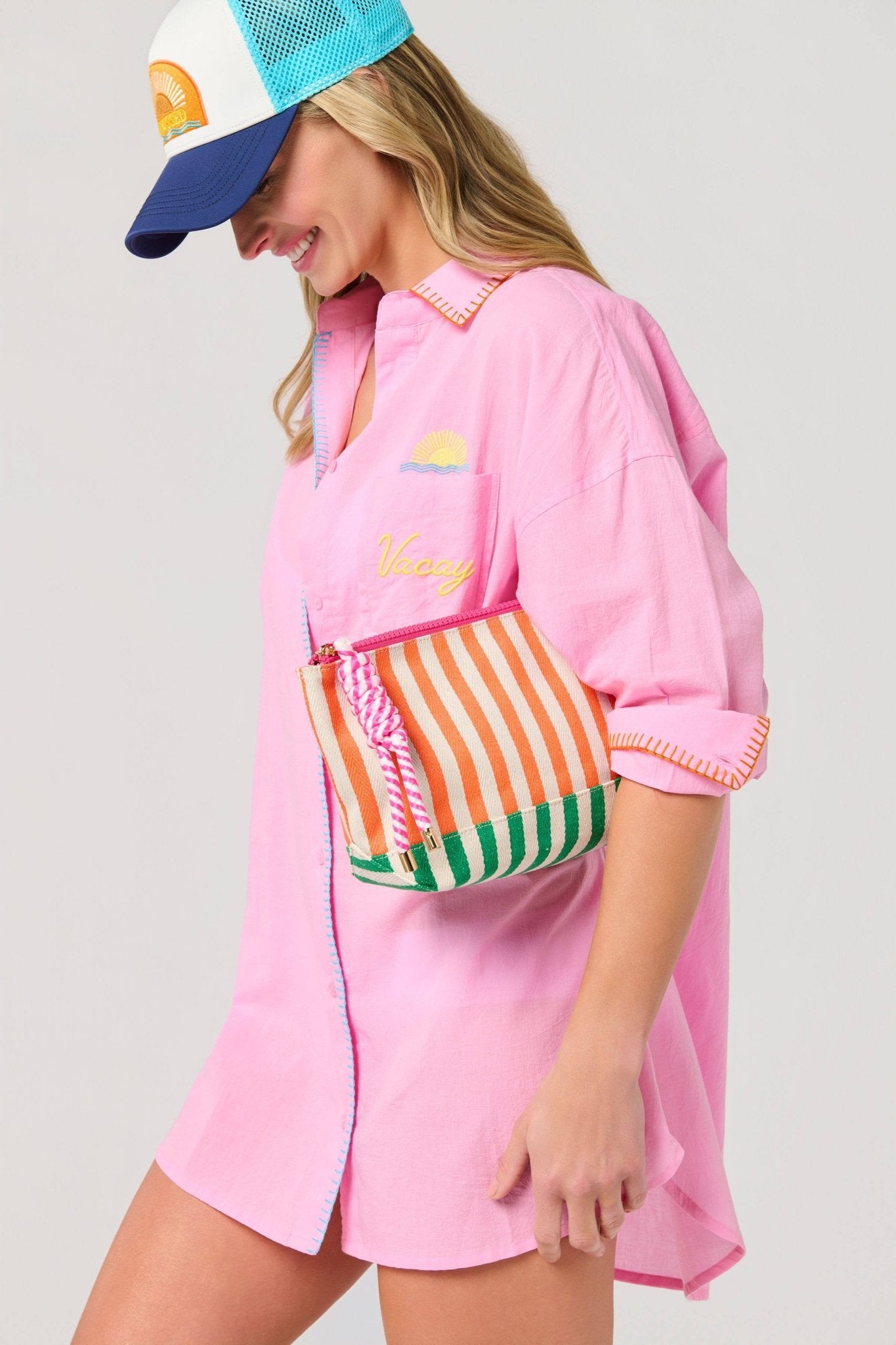 PORT STRIPE POUCH: MULTI - Bria Blair Creative