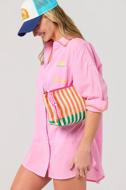 PORT STRIPE POUCH: MULTI - Bria Blair Creative