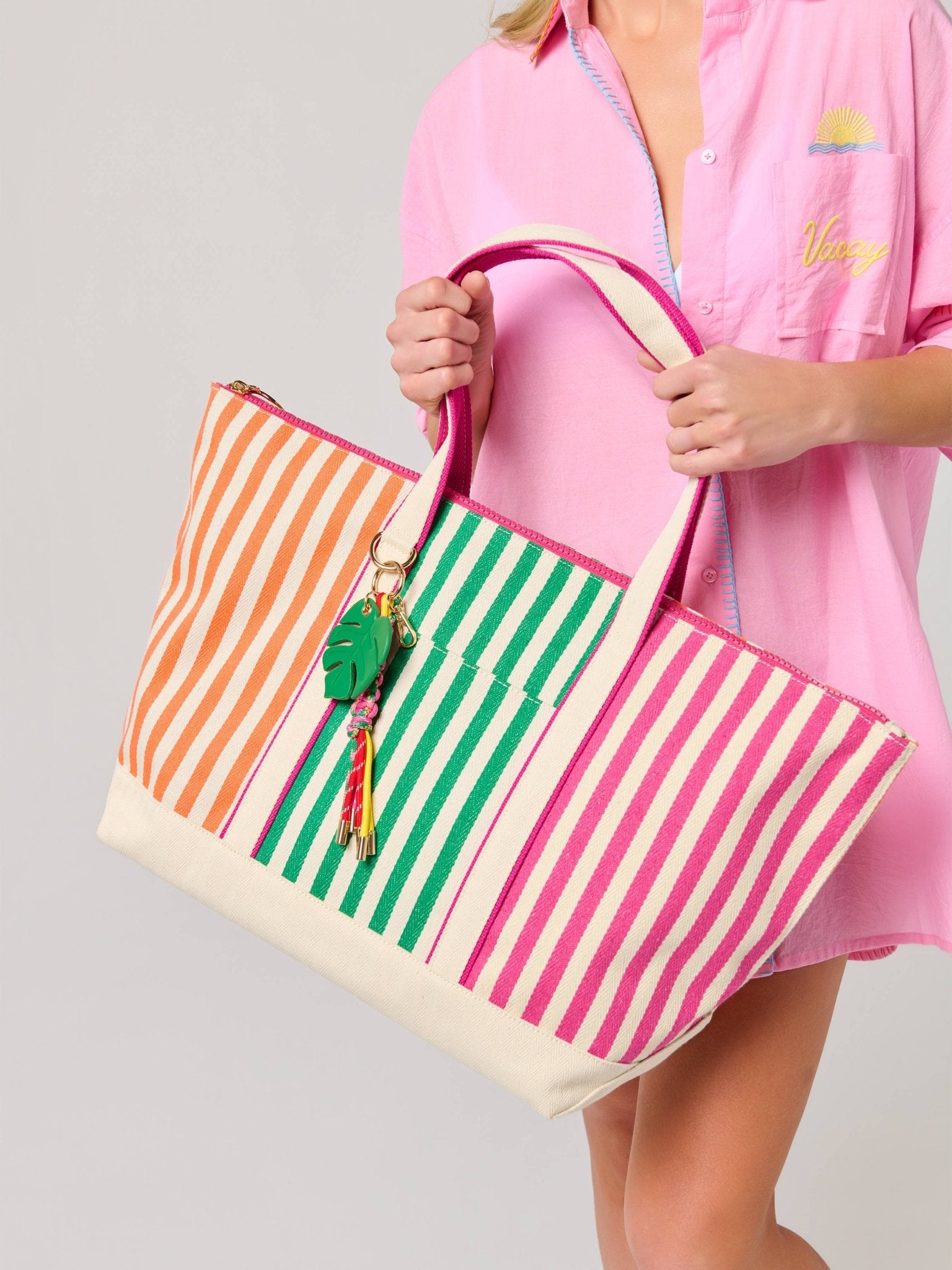 PORT STRIPE TOTE: MULTI - Bria Blair Creative