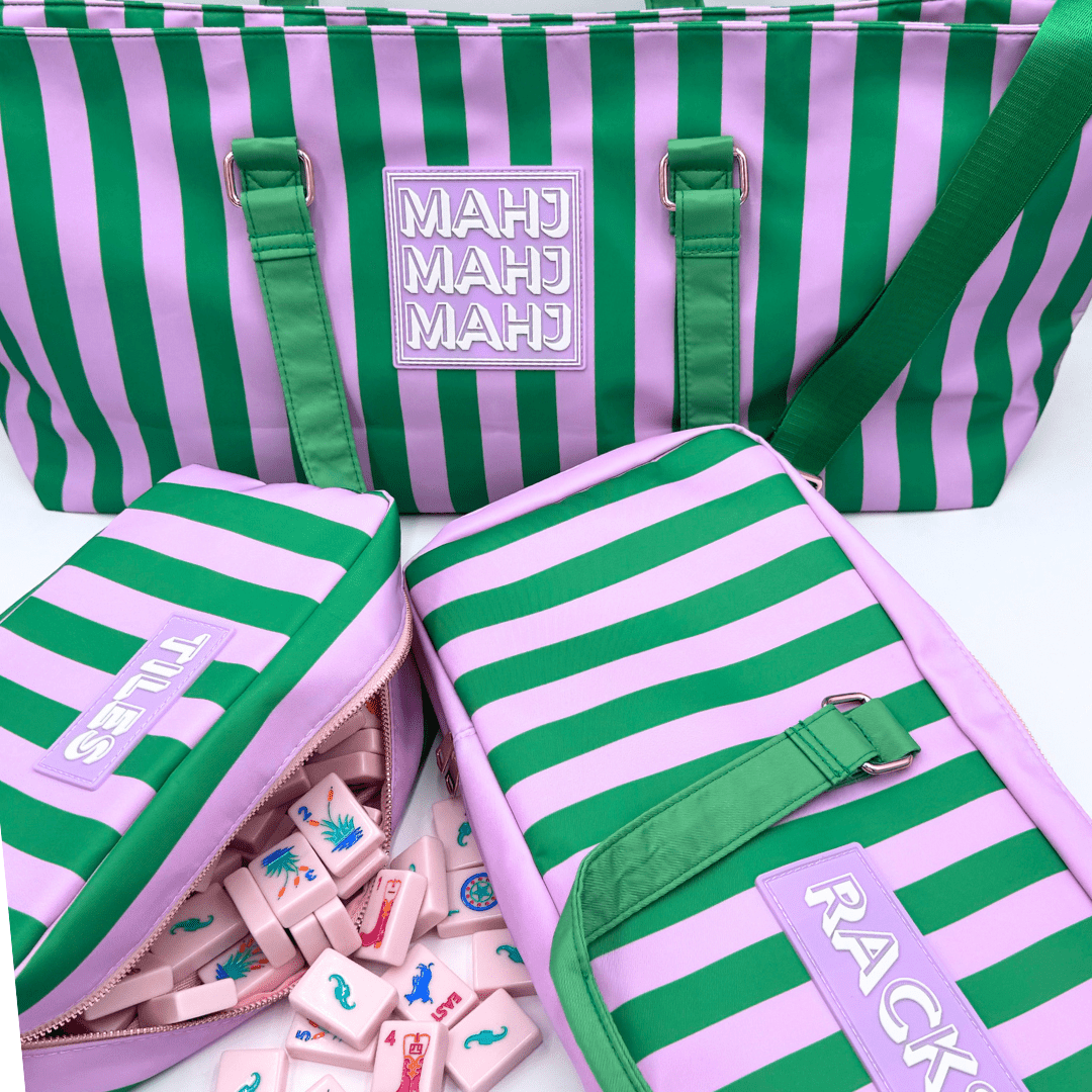Premium Mahjong Tile Bags | Fits Most Large Tile Sets : Diamond - Orange Tile Bag - Bria Blair Creative