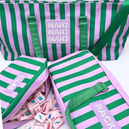 Premium Mahjong Tile Bags | Fits Most Large Tile Sets : Diamond - Orange Tile Bag - Bria Blair Creative