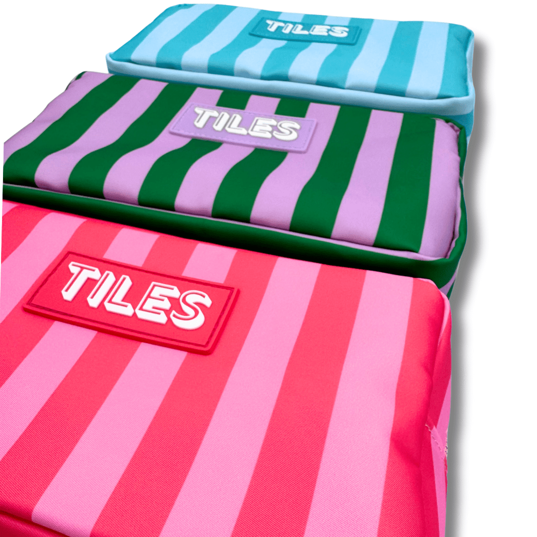 Premium Mahjong Tile Bags | Fits Most Large Tile Sets : Diamond - Orange Tile Bag - Bria Blair Creative