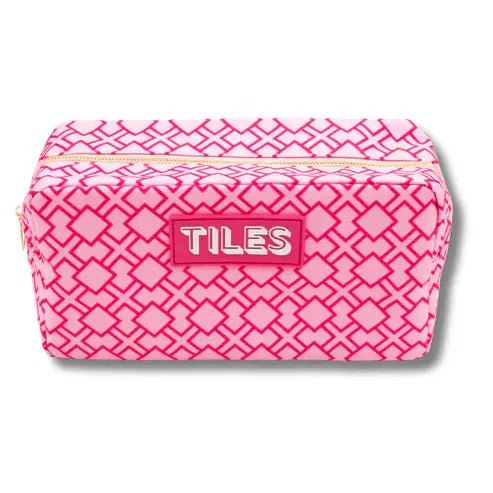 Premium Mahjong Tile Bags | Fits Most Large Tile Sets : Stripes - Purple & Green Tile Bag - Bria Blair Creative