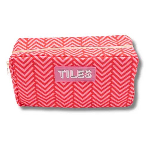 Premium Mahjong Tile Bags | Fits Most Large Tile Sets : Stripes - Purple & Green Tile Bag - Bria Blair Creative