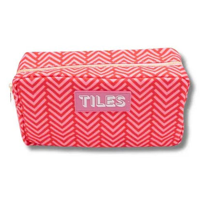 Premium Mahjong Tile Bags | Fits Most Large Tile Sets : Stripes - Purple & Green Tile Bag - Bria Blair Creative