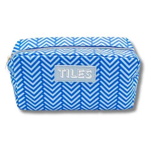 Premium Mahjong Tile Bags | Fits Most Large Tile Sets : Stripes - Purple & Green Tile Bag - Bria Blair Creative