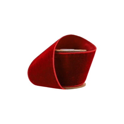 Premium Red Velvet Ribbon with Metallic Backing, 5 Yards - Bria Blair Creative