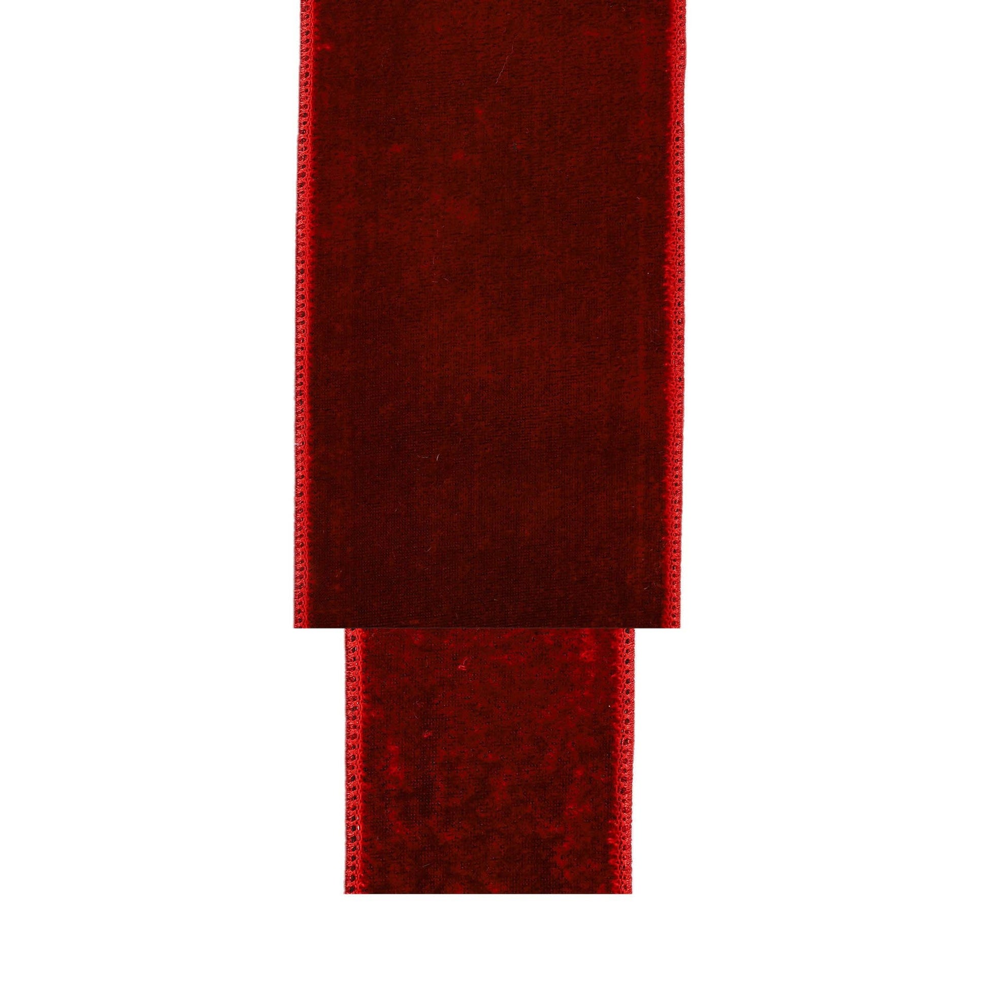 Premium Red Velvet Ribbon with Metallic Backing, 5 Yards - Bria Blair Creative