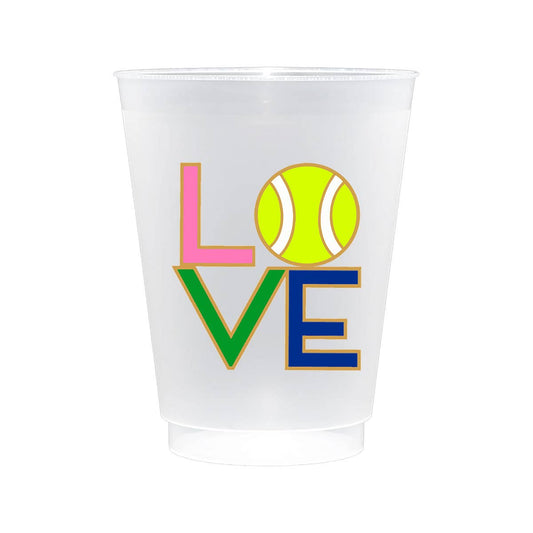 Preppy Tennis Shatterproof Frost Flex Plastic Cups - Bria Blair Creative