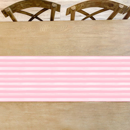 Pretty Pink Stripe Table Runner - Bria Blair Creative