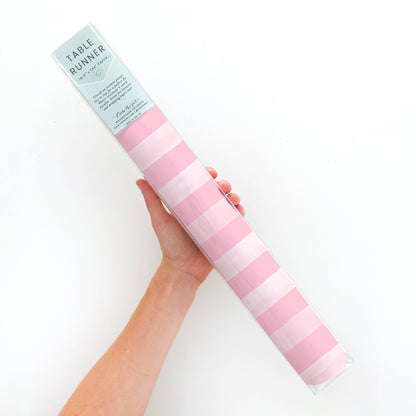 Pretty Pink Stripe Table Runner - Bria Blair Creative