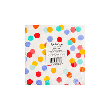 Primary Confetti Paper Cocktail Napkin - Bria Blair Creative