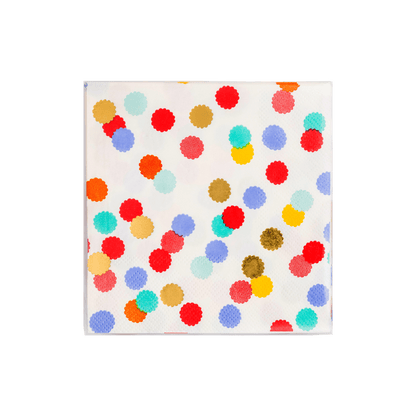 Primary Confetti Paper Cocktail Napkin - Bria Blair Creative