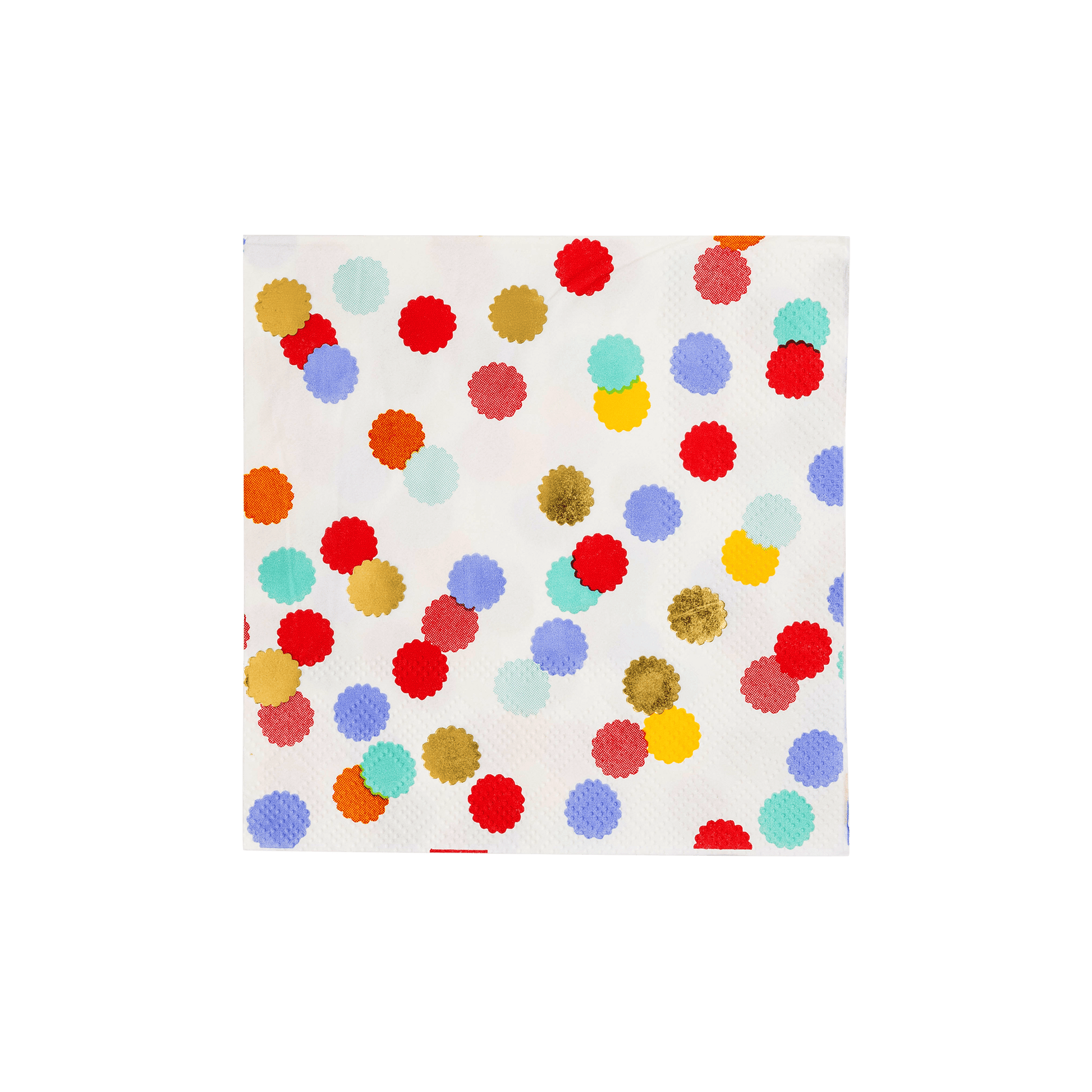 Primary Confetti Paper Cocktail Napkin - Bria Blair Creative