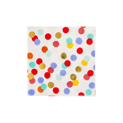 Primary Confetti Paper Cocktail Napkin - Bria Blair Creative
