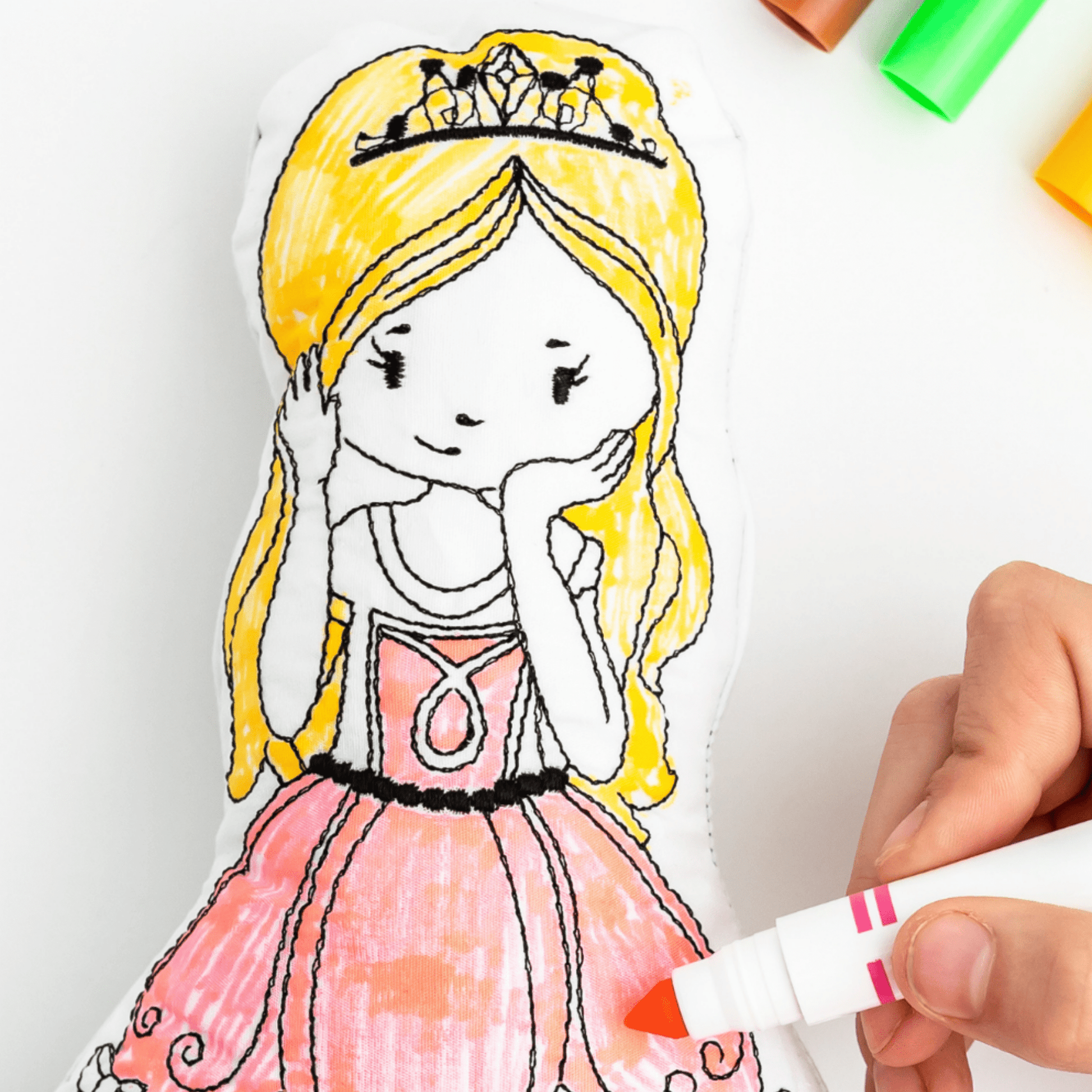Princess Reusable Coloring Doll for Kids - Bria Blair Creative
