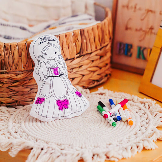 Princess Reusable Coloring Doll for Kids - Bria Blair Creative