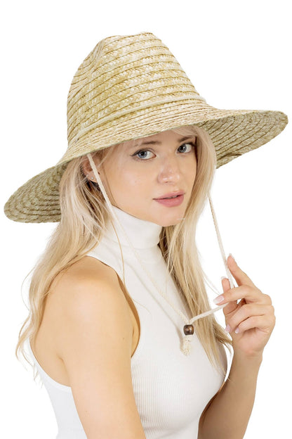 Quarterhorse Wheat Straw Lifeguard Hat: AS SHOWN / ONE SIZE - Bria Blair Creative