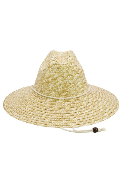 Quarterhorse Wheat Straw Lifeguard Hat: AS SHOWN / ONE SIZE - Bria Blair Creative