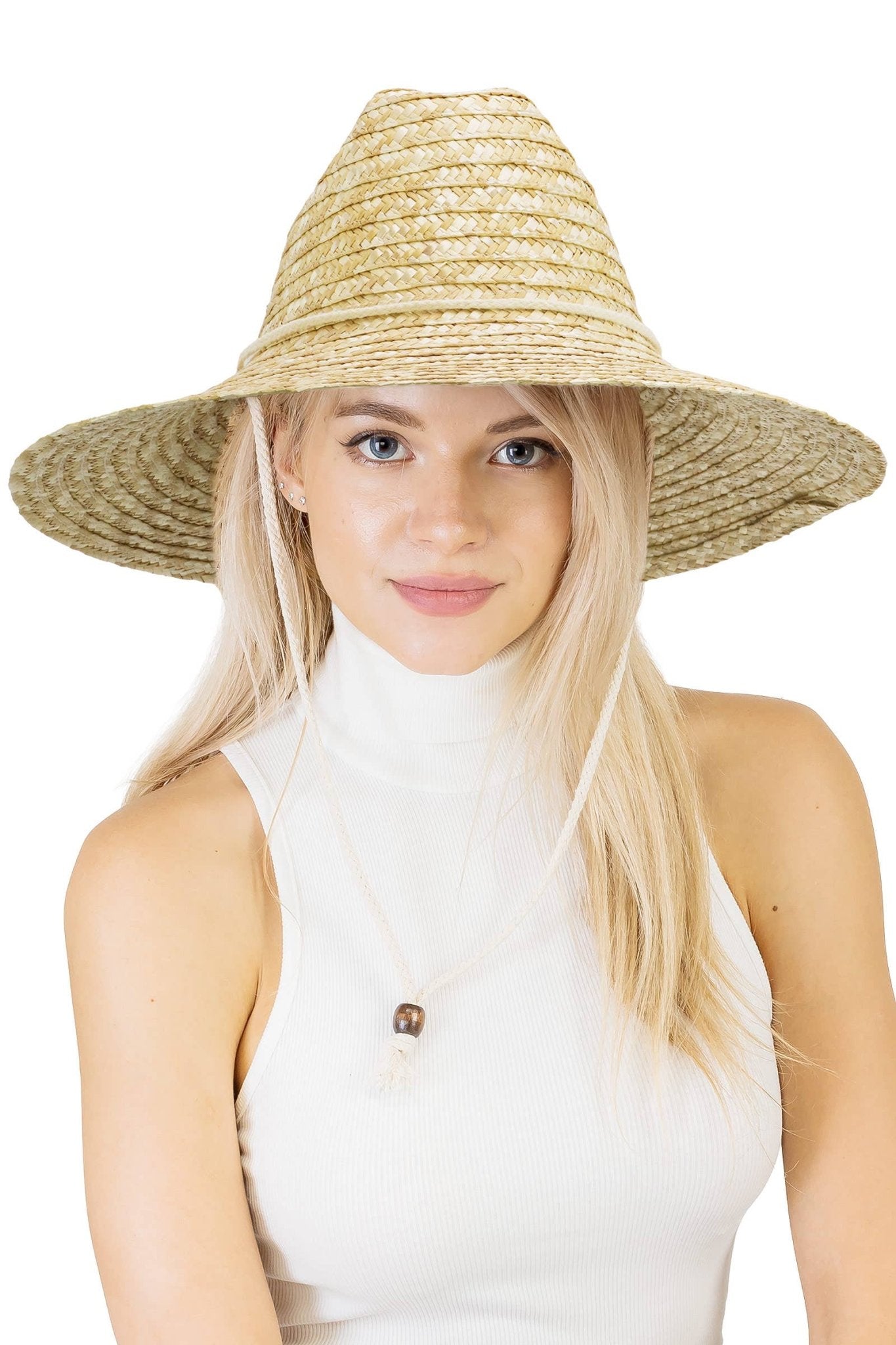 Quarterhorse Wheat Straw Lifeguard Hat: AS SHOWN / ONE SIZE - Bria Blair Creative
