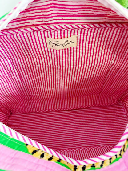Quilted Duffle Bag | Weekender Travel Overnight Bag | Tigers - Bria Blair Creative