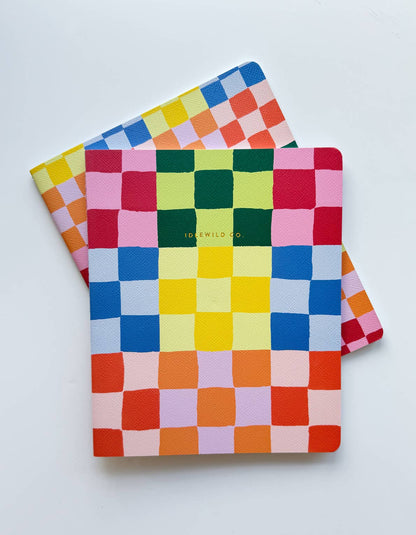 Rainbow Check Notebook Duo - Bria Blair Creative