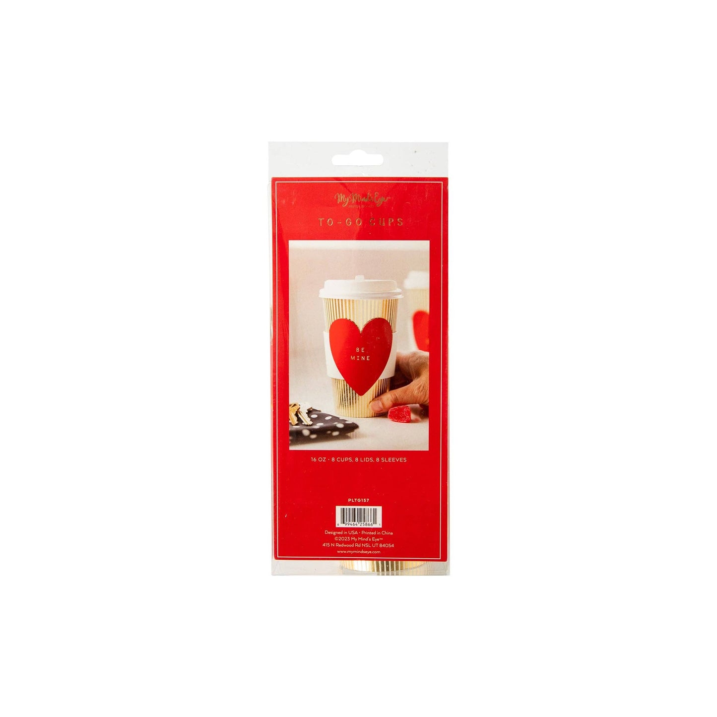 Red Be Mine Heart To - Go Cups (8 ct) - Bria Blair Creative