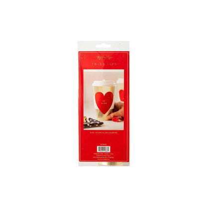 Red Be Mine Heart To - Go Cups (8 ct) - Bria Blair Creative