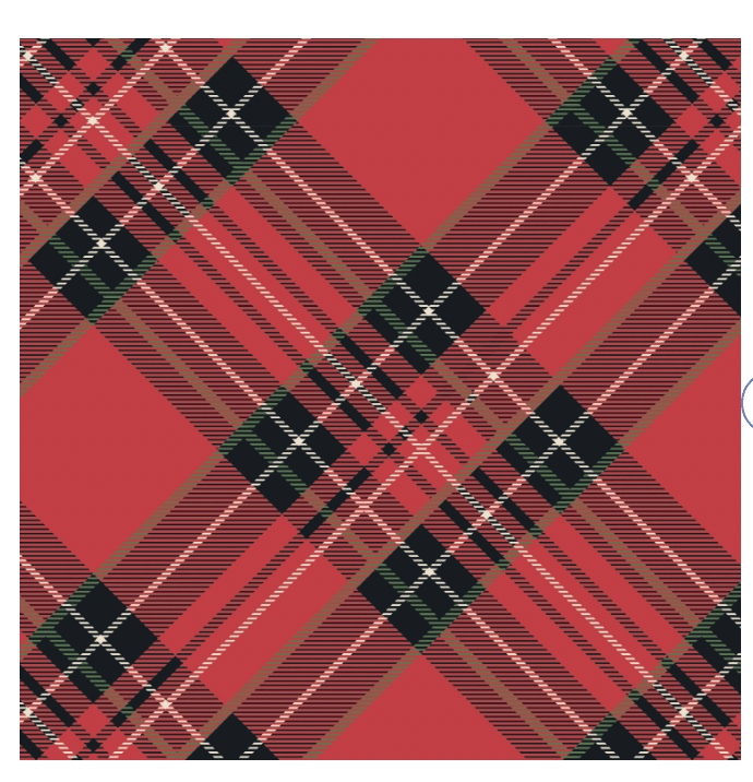 Red Plaid Paper Cocktail Napkins - Bria Blair Creative