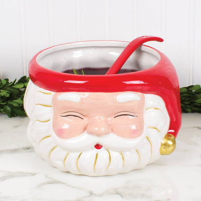 Red Santa Punch Bowl & Ladle - Bria Blair Creative