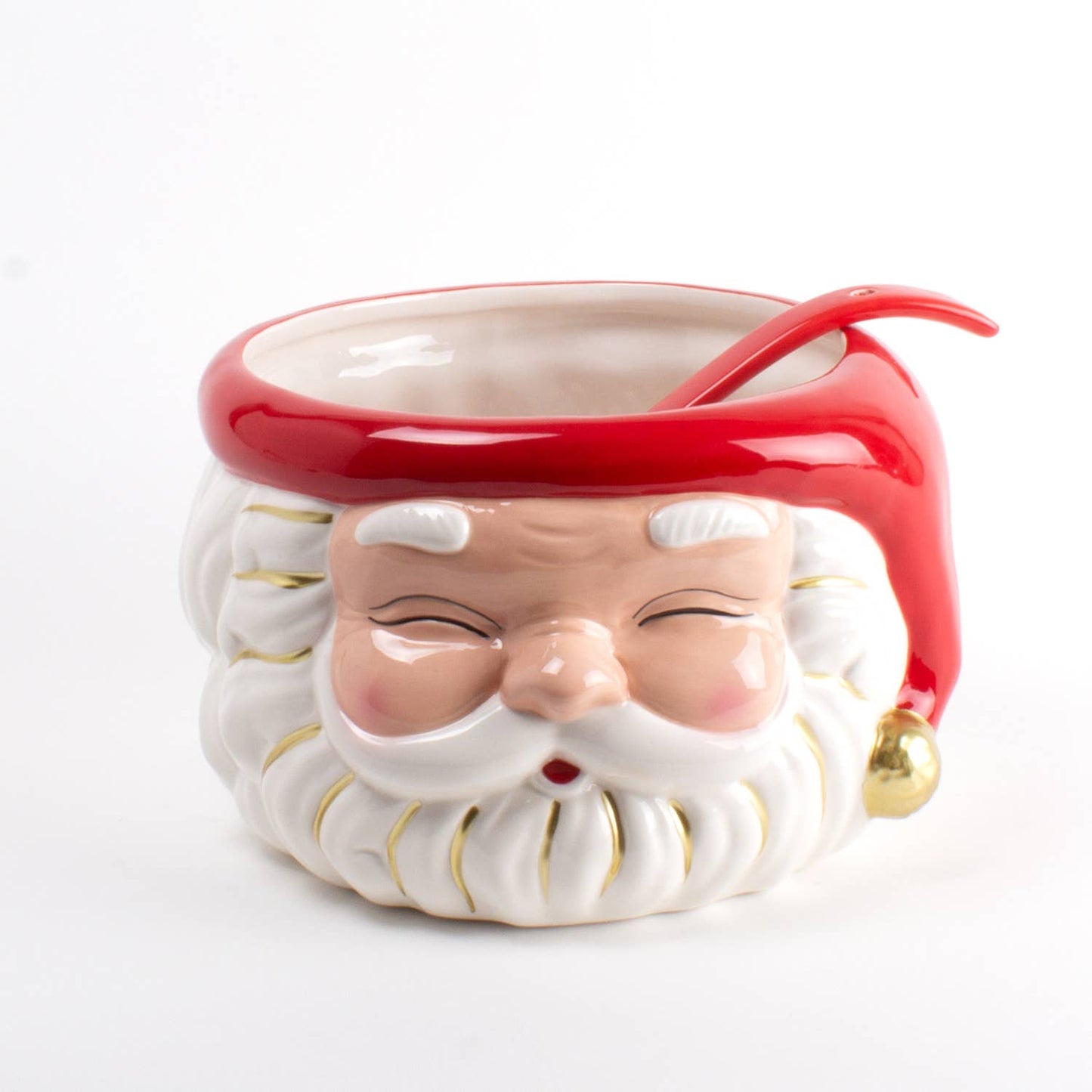 Red Santa Punch Bowl & Ladle - Bria Blair Creative