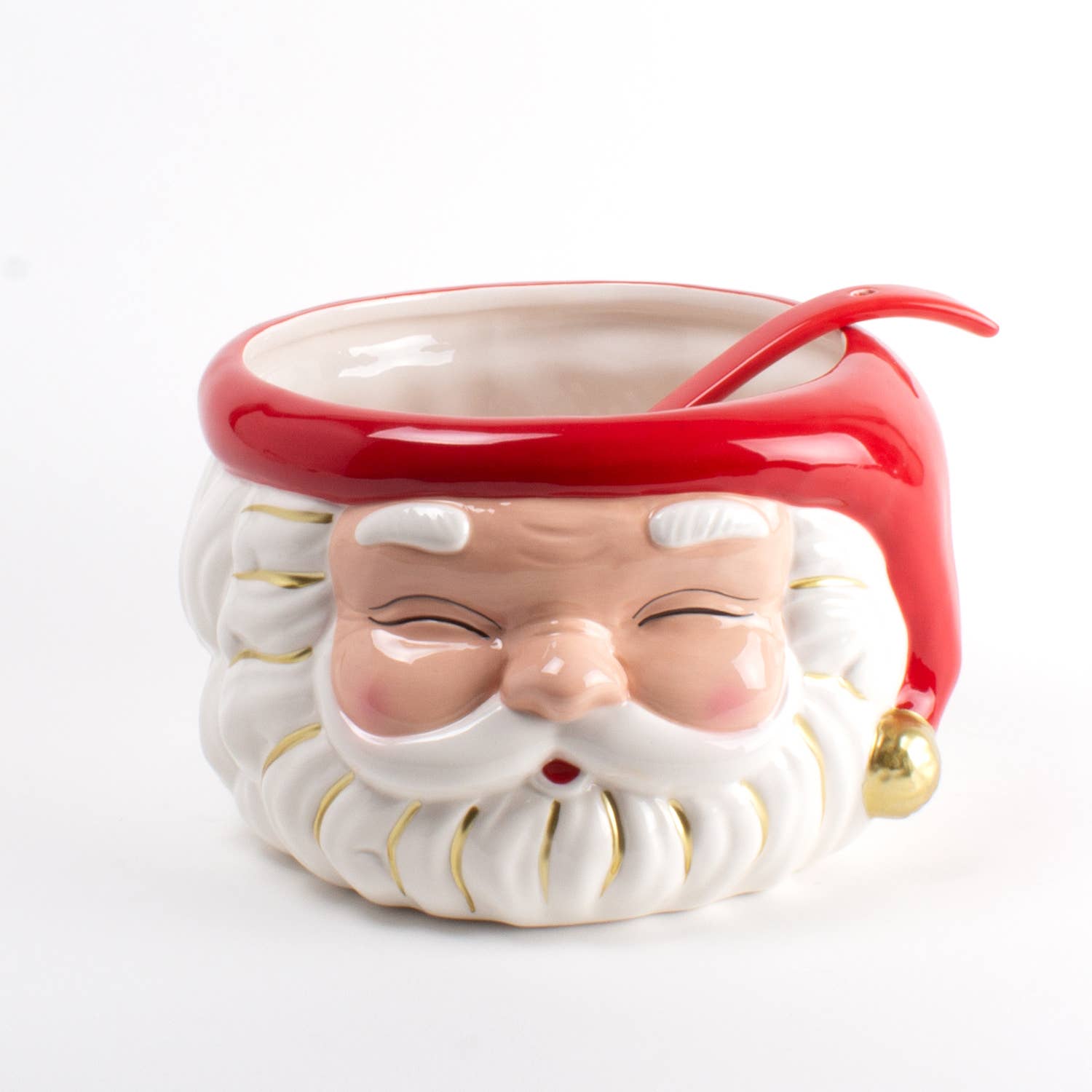 Red Santa Punch Bowl & Ladle - Bria Blair Creative