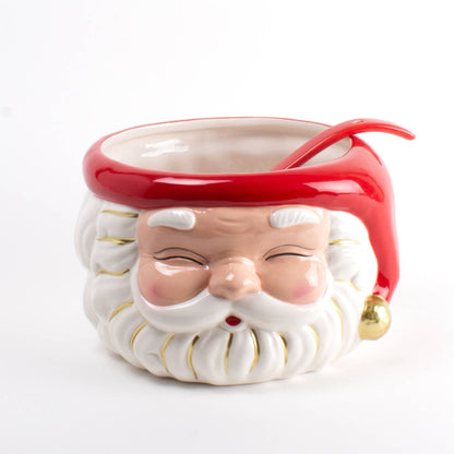 Red Santa Punch Bowl & Ladle - Bria Blair Creative