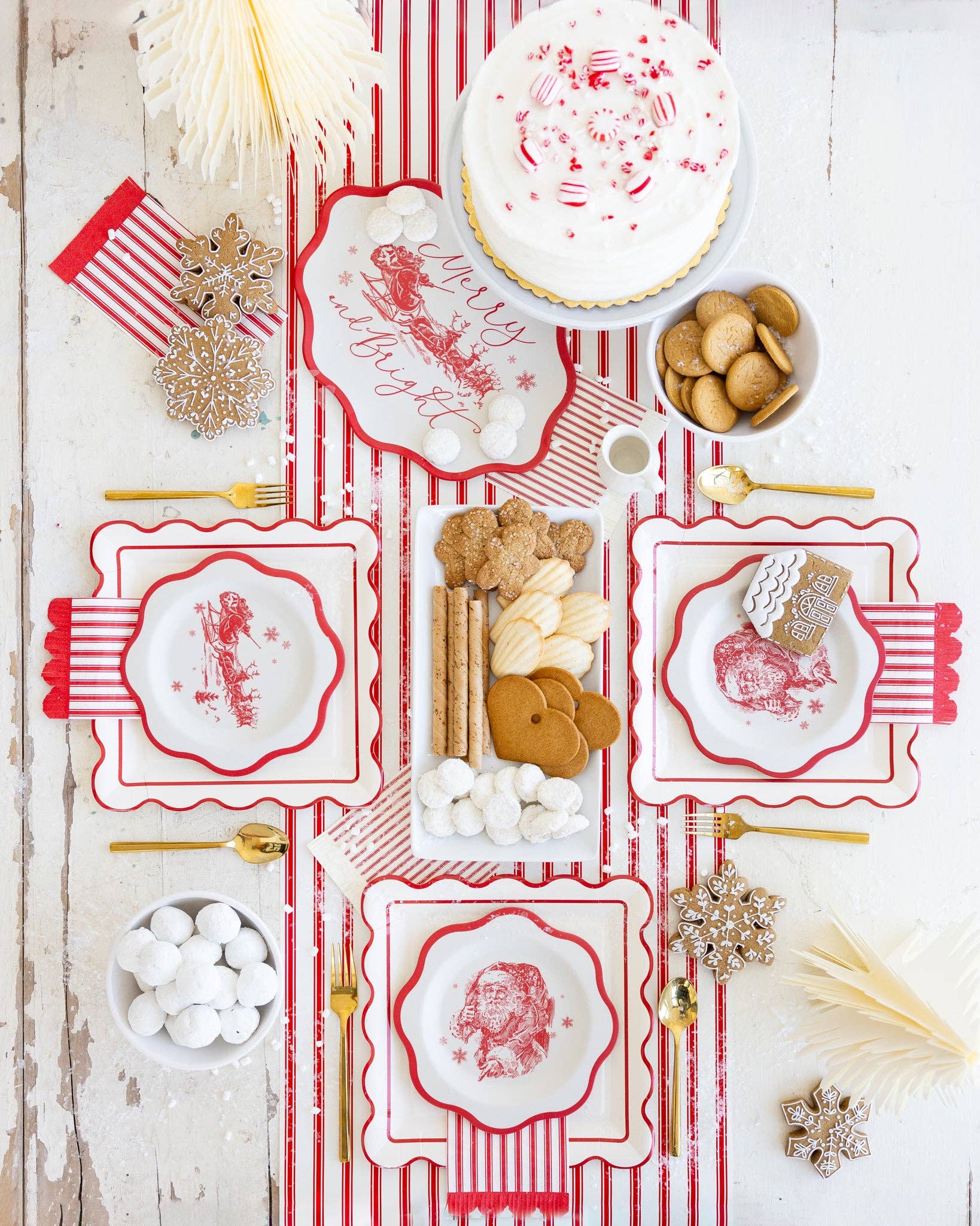 Red Striped Table Runner - Bria Blair Creative