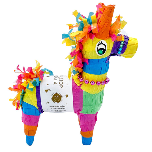 Refillable 8" Tabletop Piñata - Donkey - Assorted Colors - Bria Blair Creative