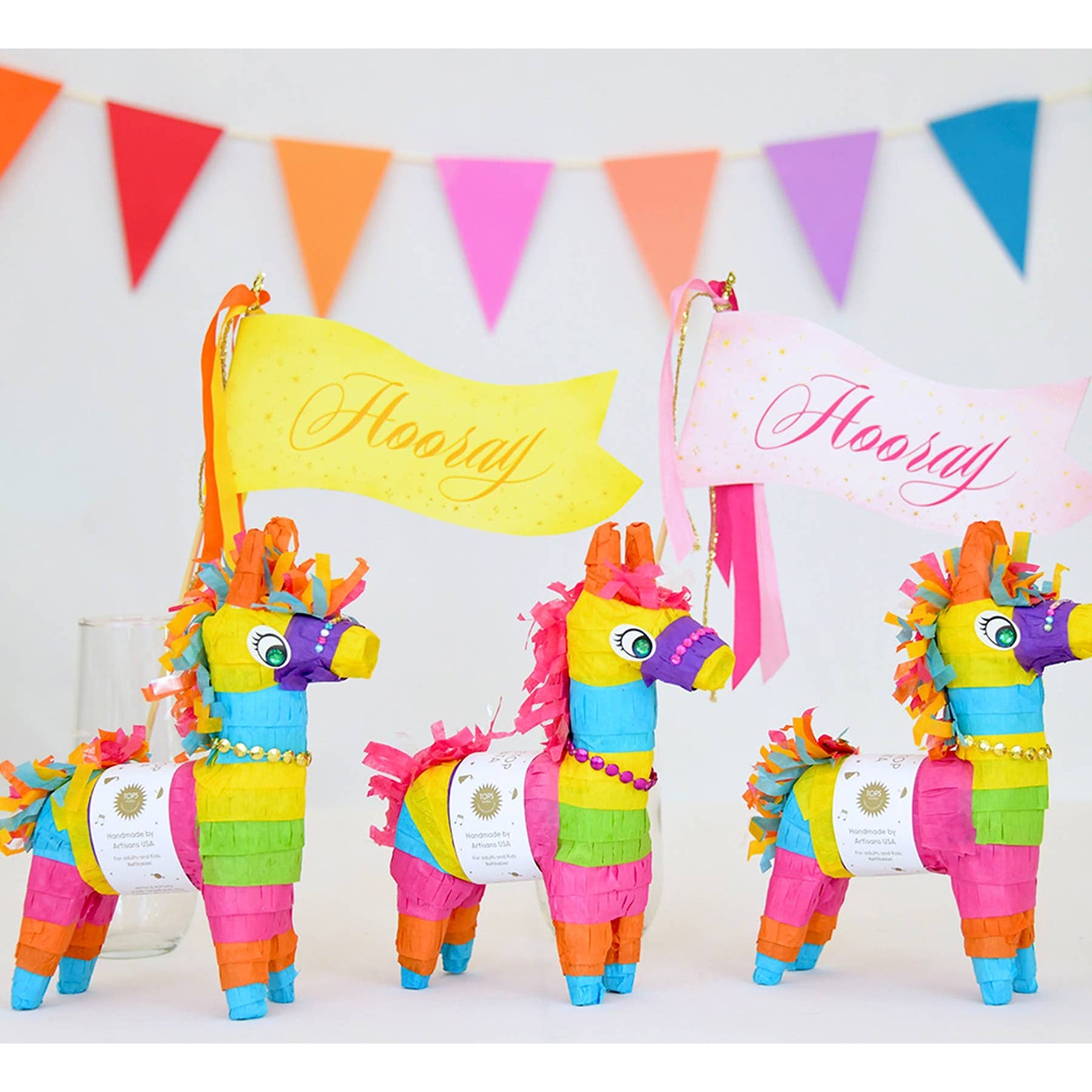 Refillable 8" Tabletop Piñata - Donkey - Assorted Colors - Bria Blair Creative