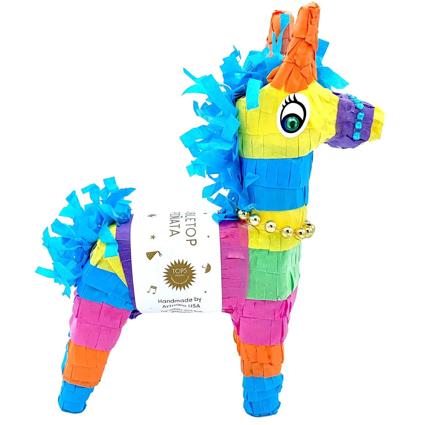 Refillable 8" Tabletop Piñata - Donkey - Assorted Colors - Bria Blair Creative