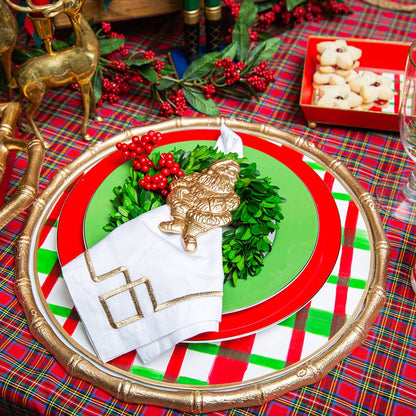 Regency Santa Napkin Ring (8pk): Gold - Bria Blair Creative