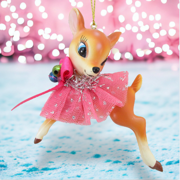Retro Deer Ornament - Bria Blair Creative